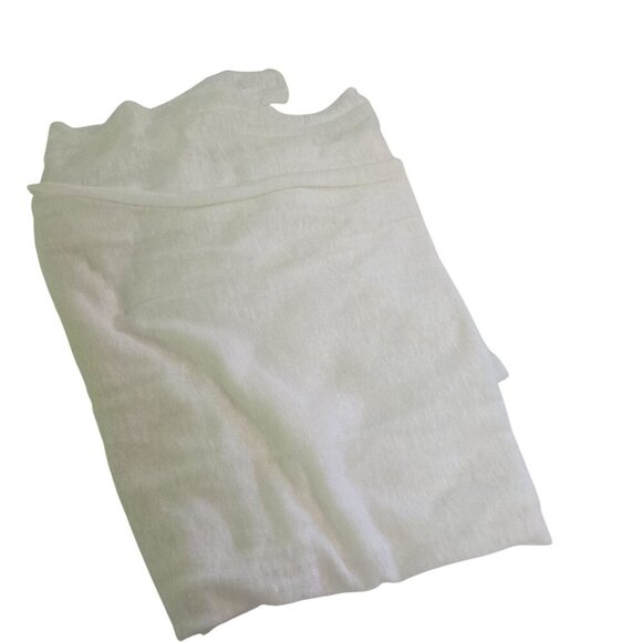 Pure Collection 100% Linen White Quiet Luxury Scarf/Wrap Size 80"x32" - Picture 2 of 5